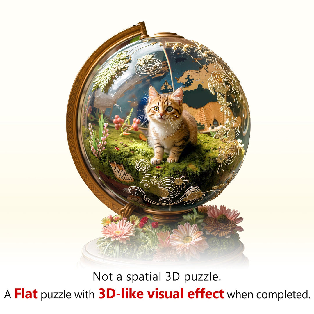 Cat's Planet Wooden Jigsaw Puzzle