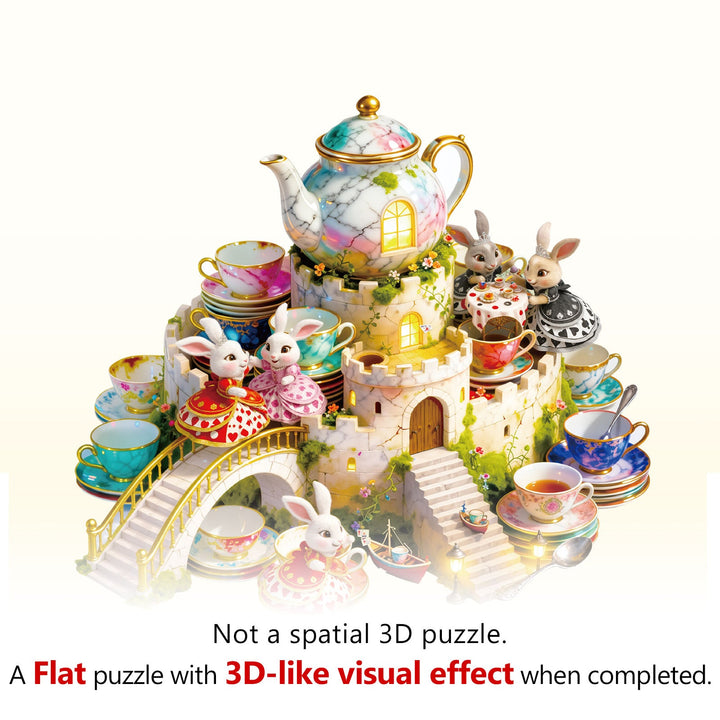 Bunny Tea Party Wooden Jigsaw Puzzle