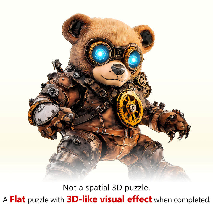 Cyber bear Wooden Jigsaw Puzzle