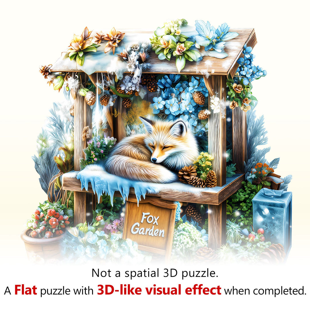 Fox Garden Wooden Jigsaw Puzzle