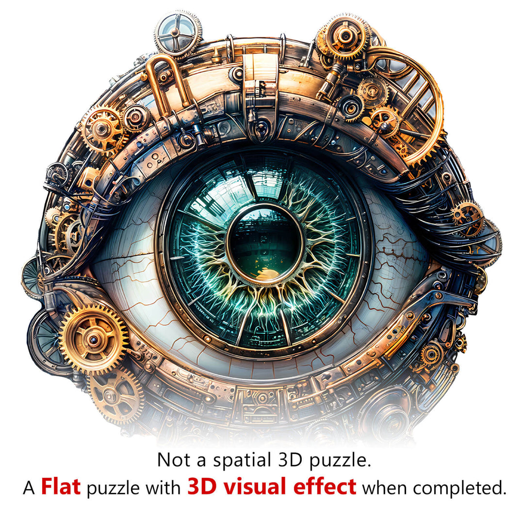 3D Mechanical eyes Wooden Jigsaw Puzzle