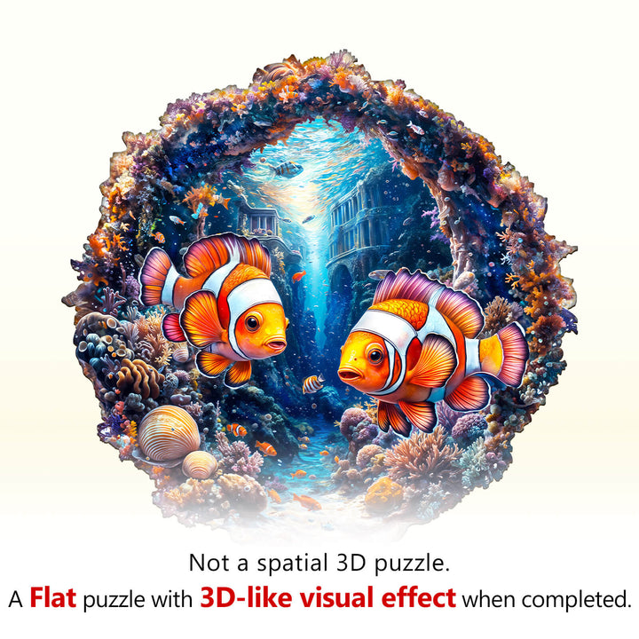 Clownfish Journey Wooden Jigsaw Puzzle
