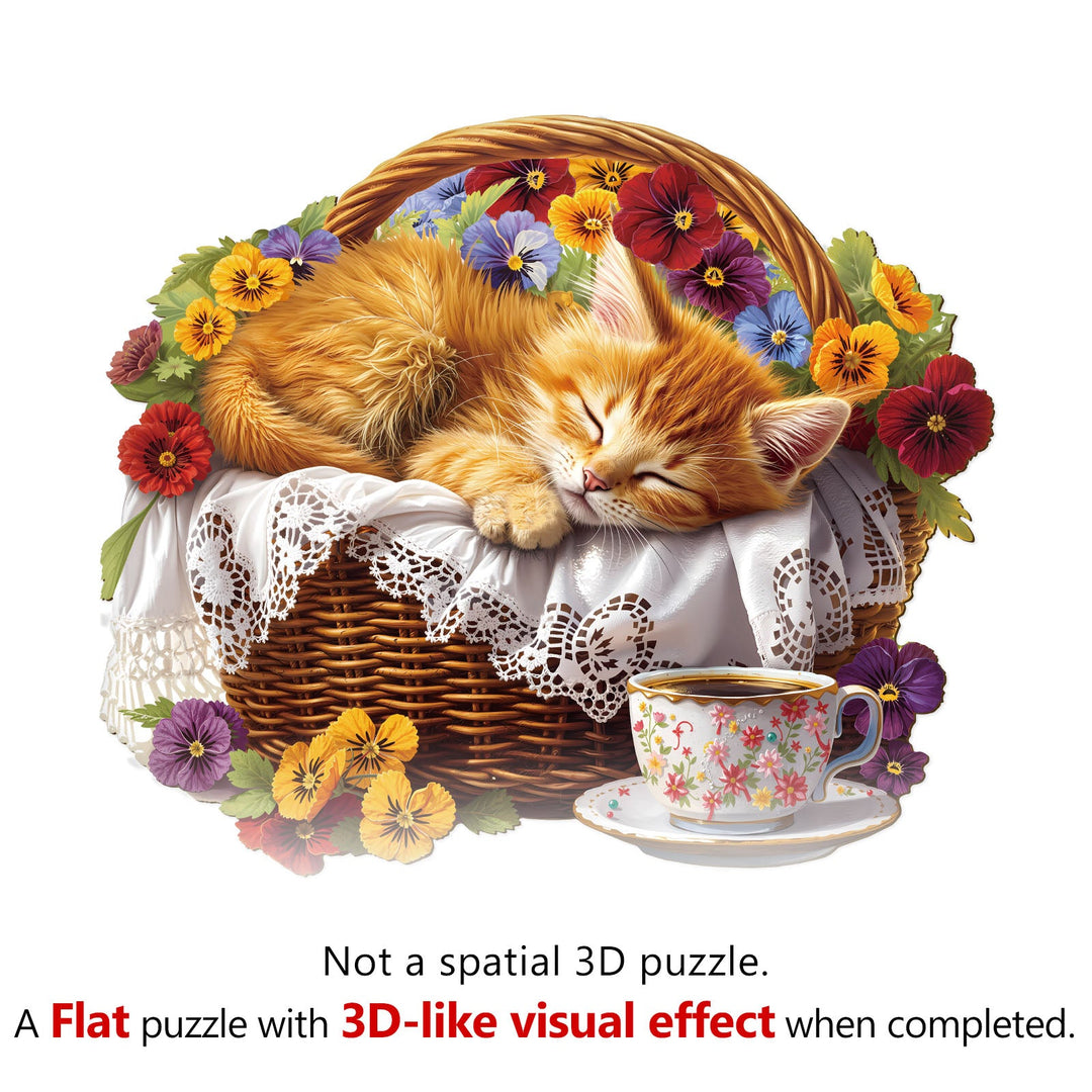 Cat's Rest Wooden Jigsaw Puzzle