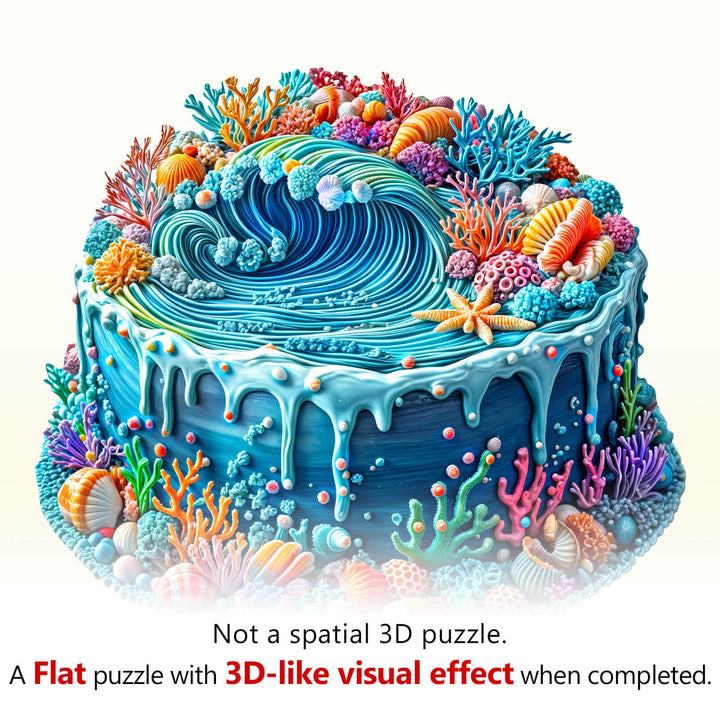 Ocean Cake Wooden Jigsaw Puzzle