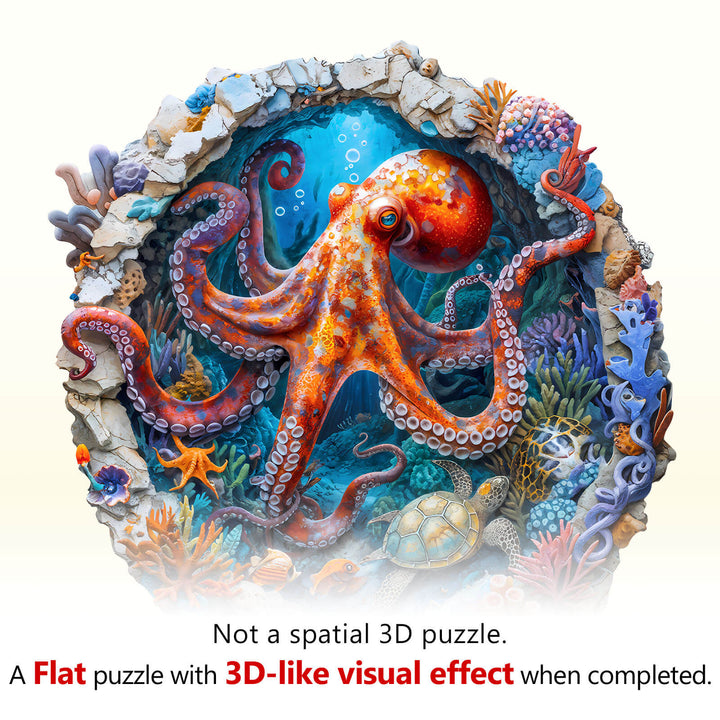 Octopus Haven Wooden Jigsaw Puzzle