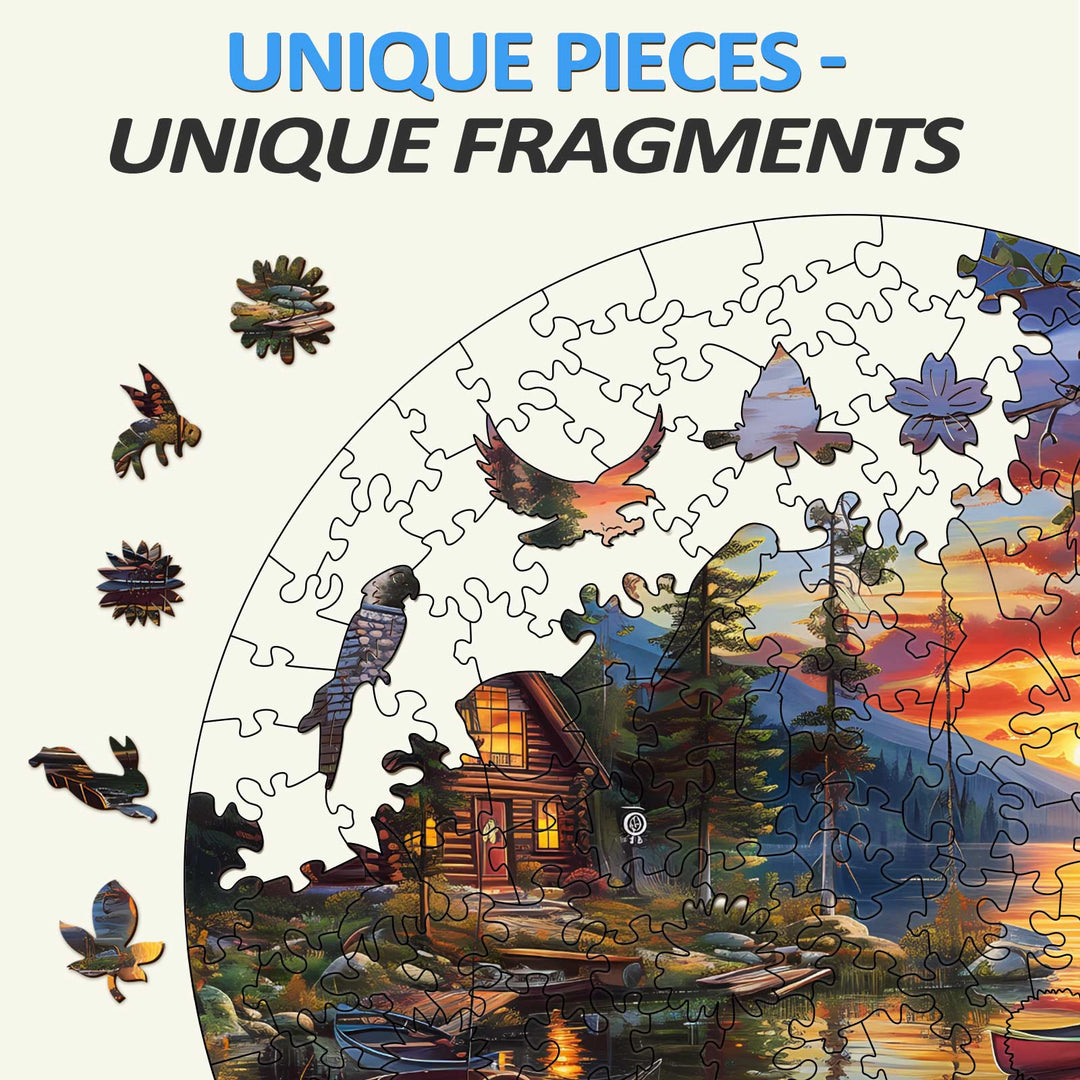 Canoe Lake-2 Wooden Jigsaw Puzzle - By Woodbests