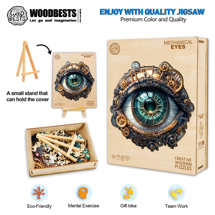 3D Mechanical eyes Wooden Jigsaw Puzzle