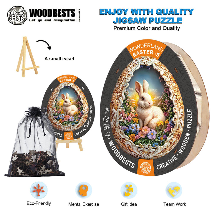 Wonderland Easter-5 Wooden Jigsaw Puzzle