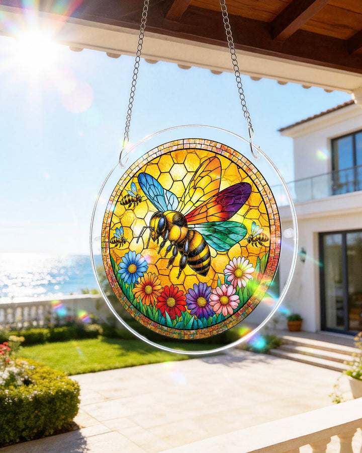 Acrylic Jigsaw Puzzle Suncatcher - Sunshine Bee