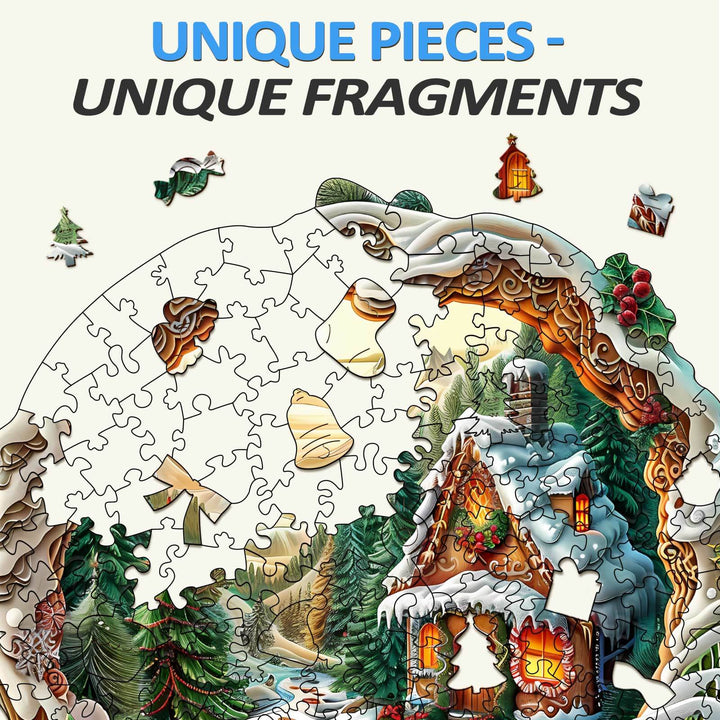 3D Christmas House-1 Wooden Jigsaw Puzzle - By Woodbests