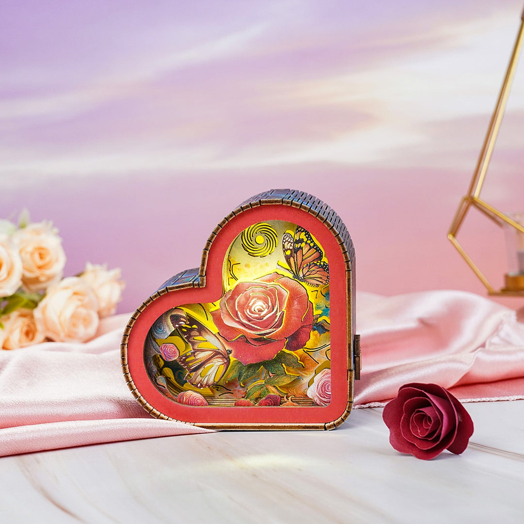 Flowers and Butterflies Kit - 3D Wooden Puzzle Night Light