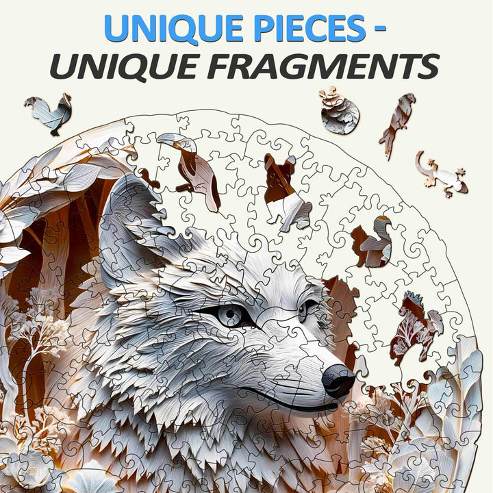 3D Wolf-1 Wooden Jigsaw Puzzle - Woodbests