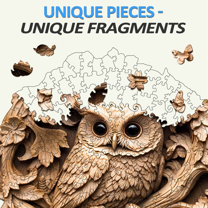 3D Owl-2 Wooden Jigsaw Puzzle - By Woodbests