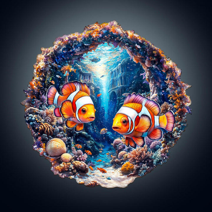 Clownfish Journey Wooden Jigsaw Puzzle
