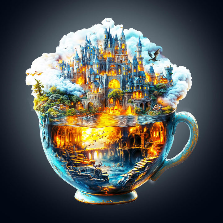 Magic cup-1 Wooden Jigsaw Puzzle