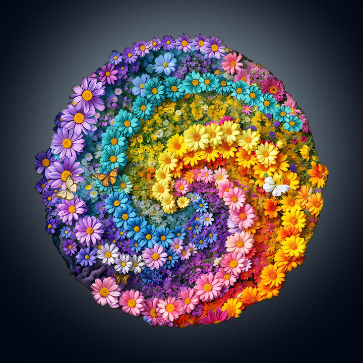 Sea of Flowers Wooden Jigsaw Puzzle