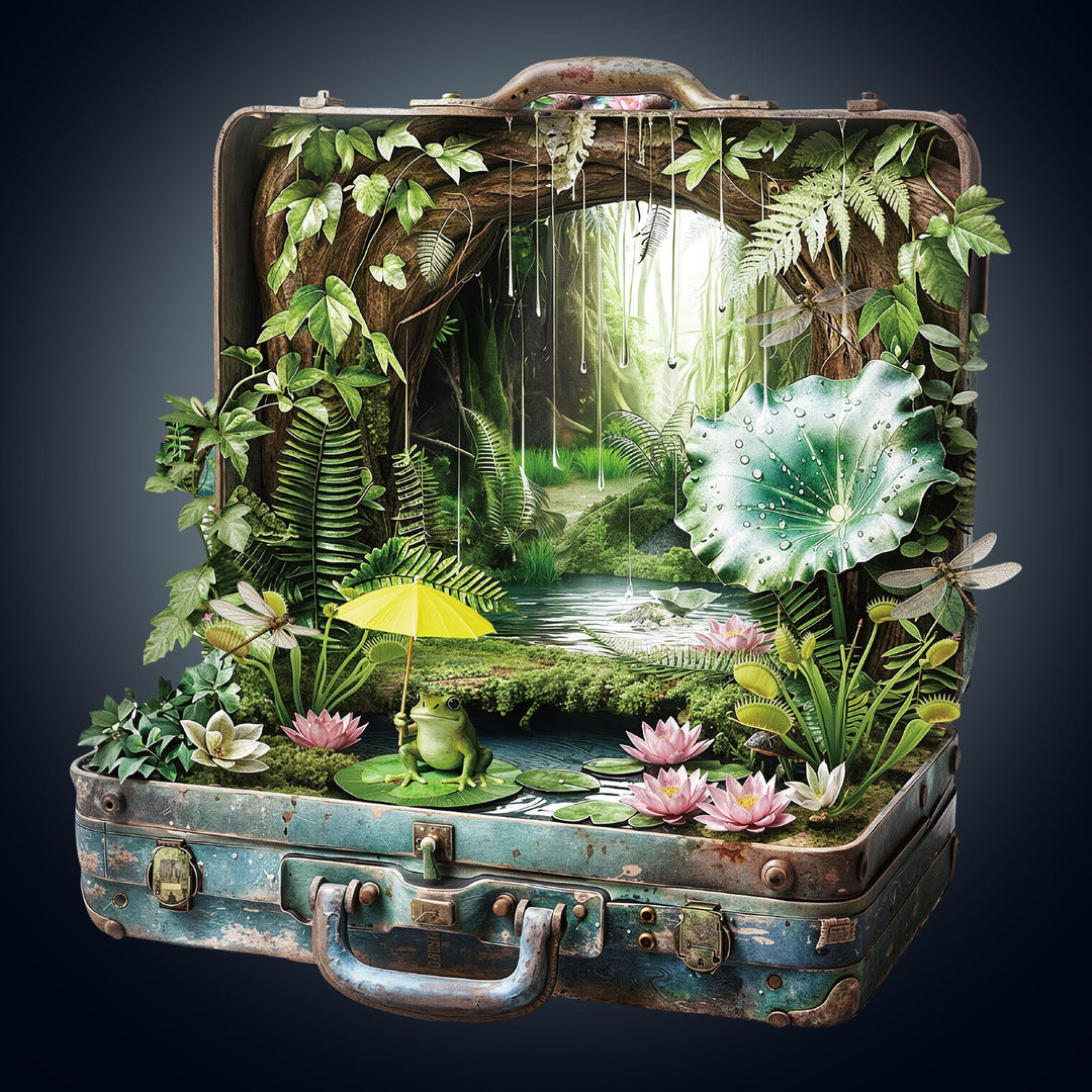 Rainforest Suitcase Wooden Jigsaw Puzzle