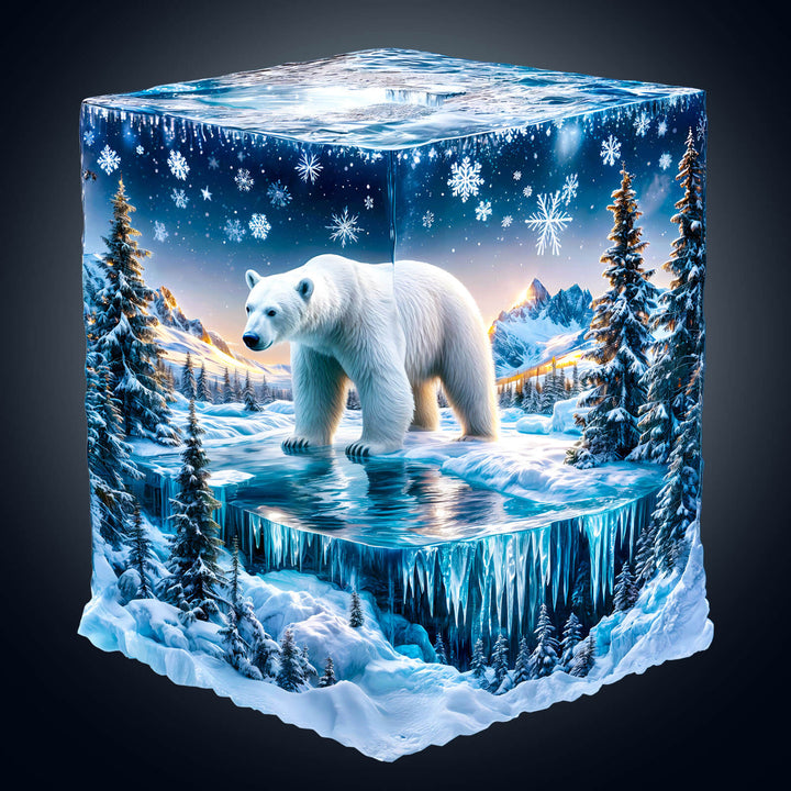 Frozen polar bears-2 Wooden Jigsaw Puzzle