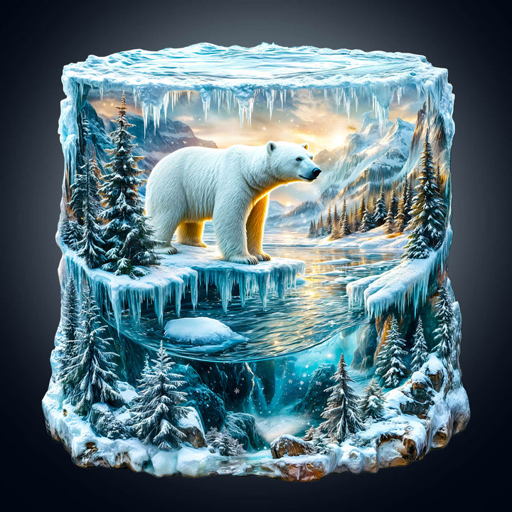 Frozen polar bears-1 Wooden Jigsaw Puzzle