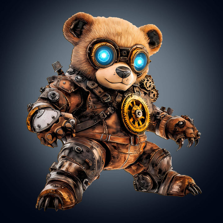 Cyber bear Wooden Jigsaw Puzzle