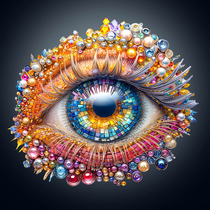 Gemstone Eyes Wooden Jigsaw Puzzle