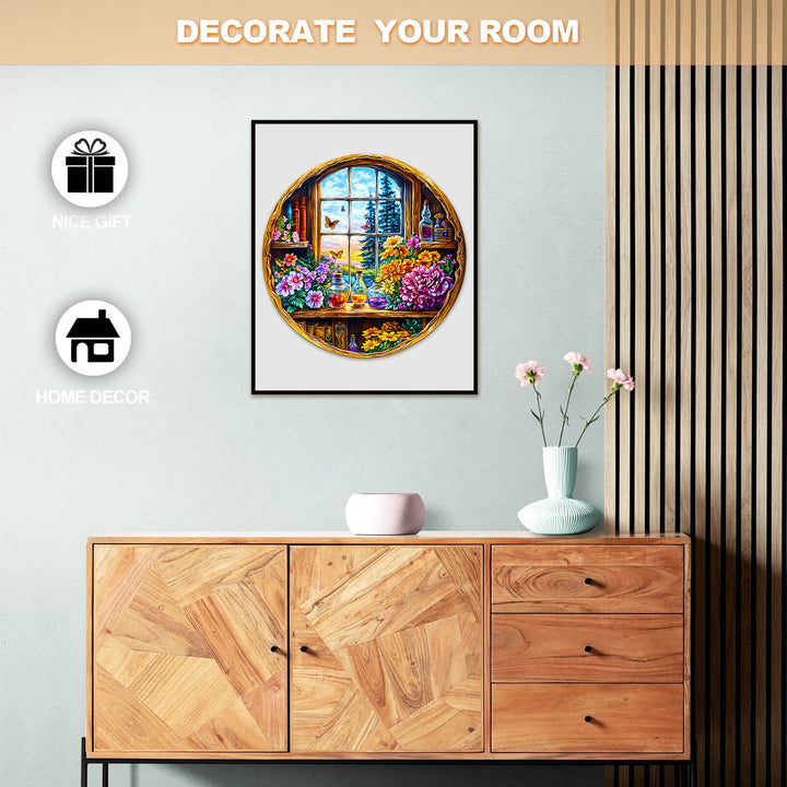 Dreamy window Wooden Jigsaw Puzzle