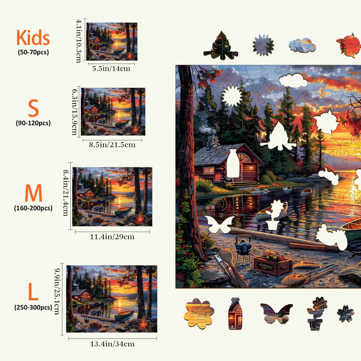 Canoe Lake-1 Wooden Jigsaw Puzzle - By Woodbests