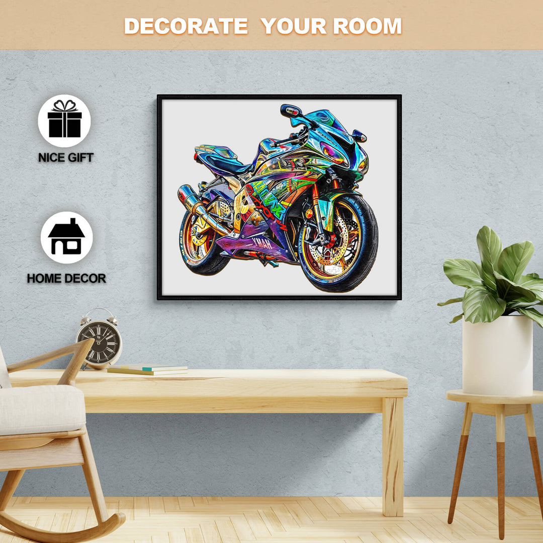 Motorcycle Wooden Jigsaw Puzzle - Woodbests