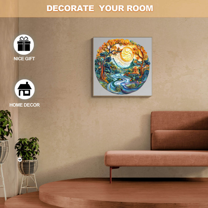 3D Colored Paper Sculpture Landscape Wooden Jigsaw Puzzle - By Woodbests