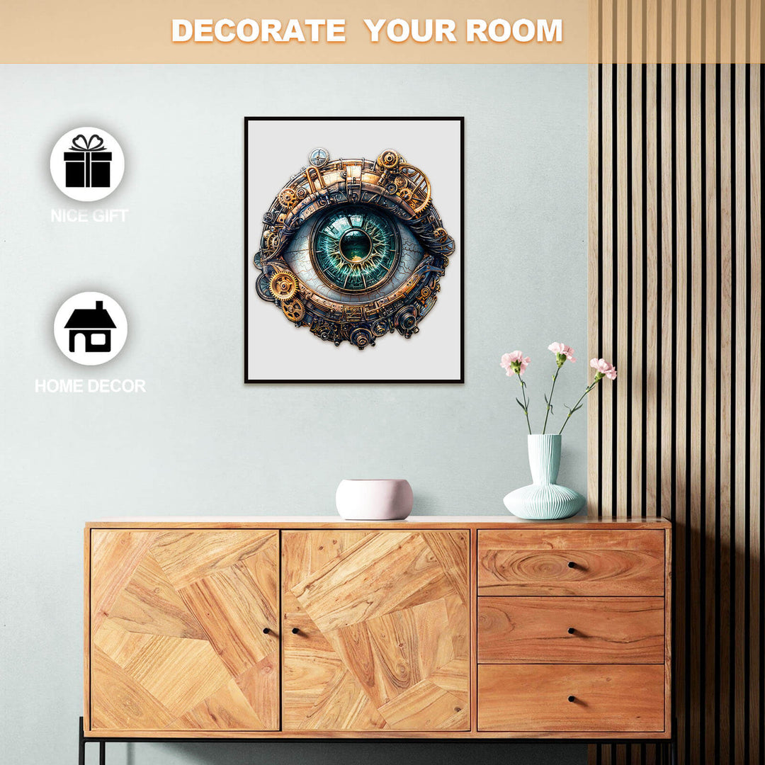 3D Mechanical eyes Wooden Jigsaw Puzzle