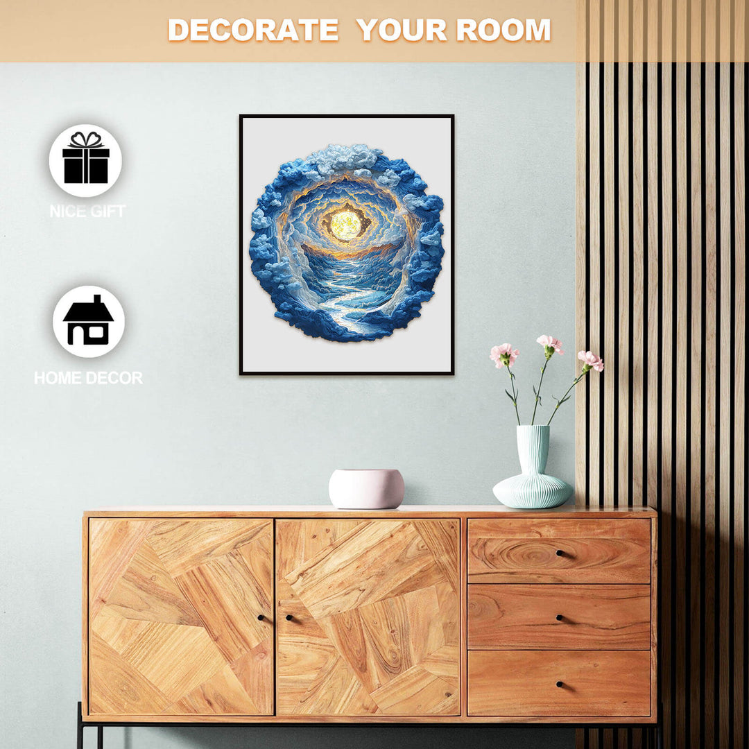 3D Moonlight Dreamscape Wooden Jigsaw Puzzle - Woodbests