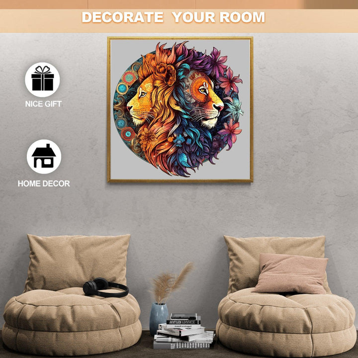 Yin-Yang Lion 2 Wooden Jigsaw Puzzle-Woodbests