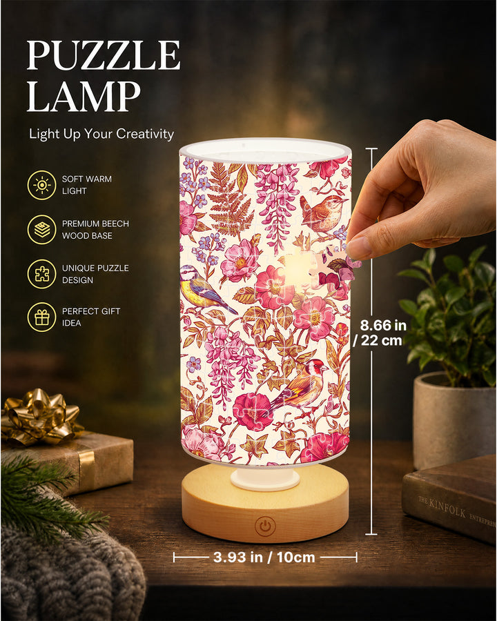DIY Dimmable Acrylic Cylindrical Puzzle Lamp - Secret Garden Whispers