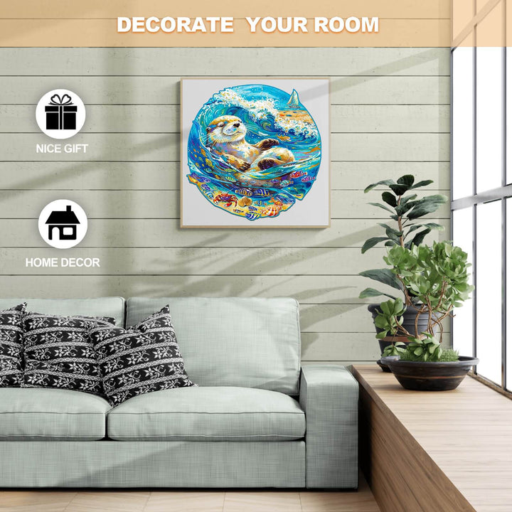 Leisurely Otter Wooden Jigsaw Puzzle - By Woodbests