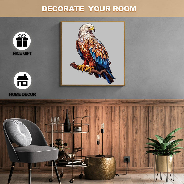 Mighty Bald Eagle Wooden Jigsaw Puzzle-Woodbests