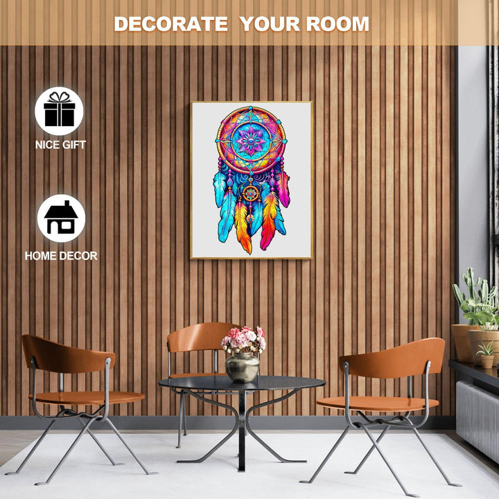Mandala Dream Catcher Wooden Jigsaw Puzzle-Woodbests
