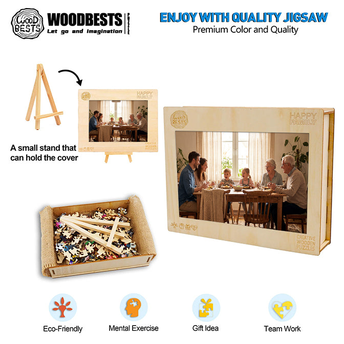 Personalized Photo Wooden Puzzle - Family Theme
