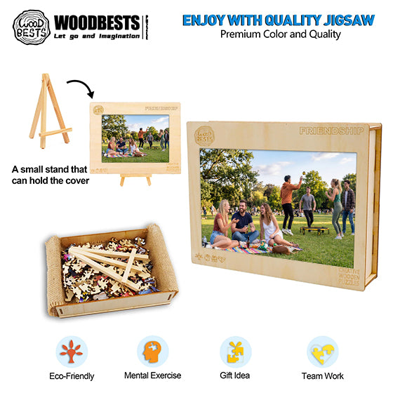 Personalized Photo Wooden Puzzle - Friendship Theme