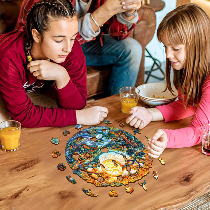 3D Colored Paper Sculpture Landscape Wooden Jigsaw Puzzle - By Woodbests