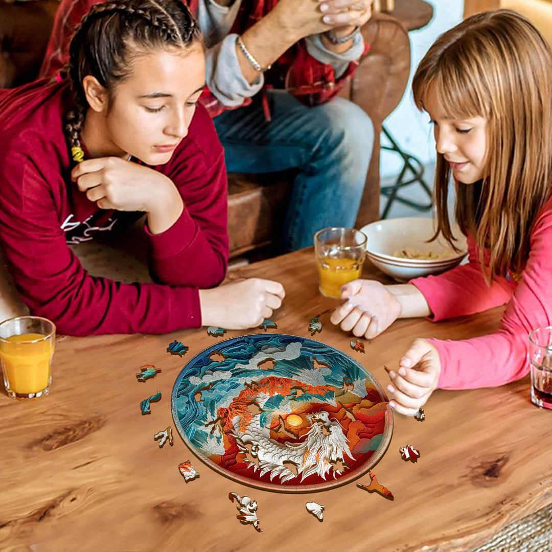 3D Colorful Dragon-2 Wooden Jigsaw Puzzle - By Woodbests