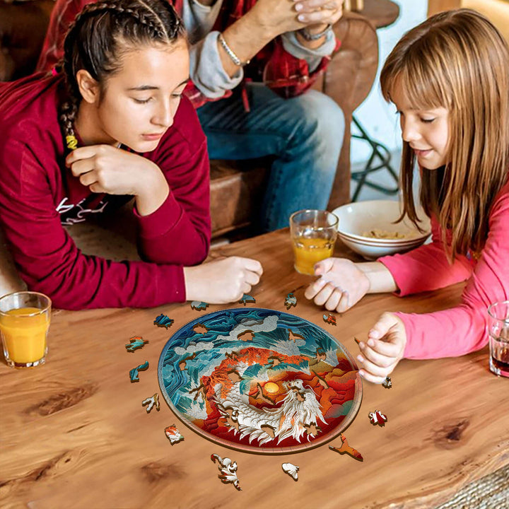3D Colorful Dragon-2 Wooden Jigsaw Puzzle - By Woodbests