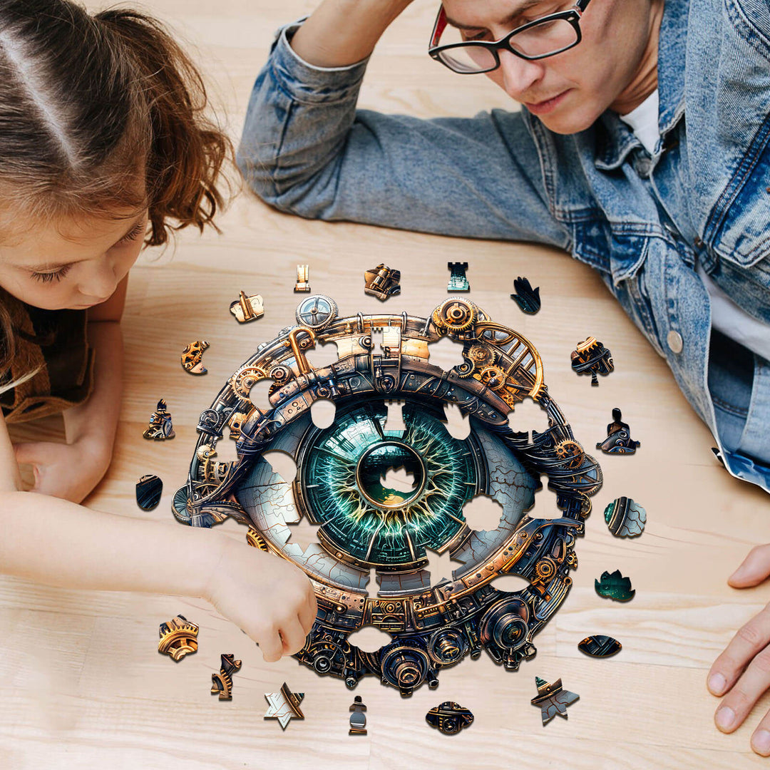 3D Mechanical eyes Wooden Jigsaw Puzzle