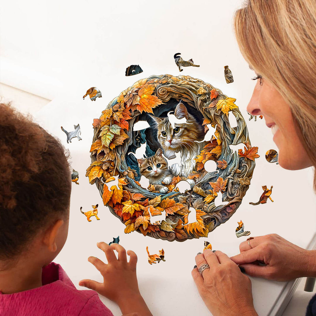 3D cat mom Jigsaw Puzzle