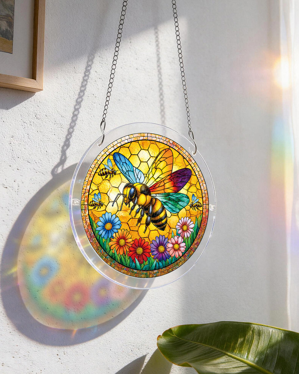 Acrylic Jigsaw Puzzle Suncatcher - Sunshine Bee