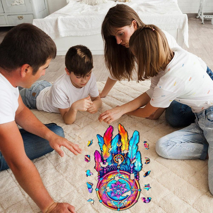 Mandala Dream Catcher Wooden Jigsaw Puzzle-Woodbests