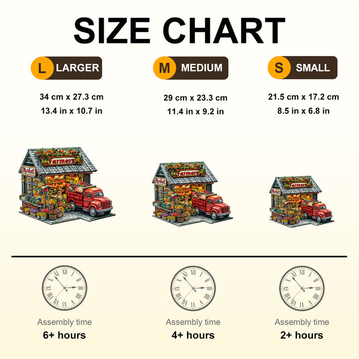 Farmers Market Wooden Jigsaw Puzzle