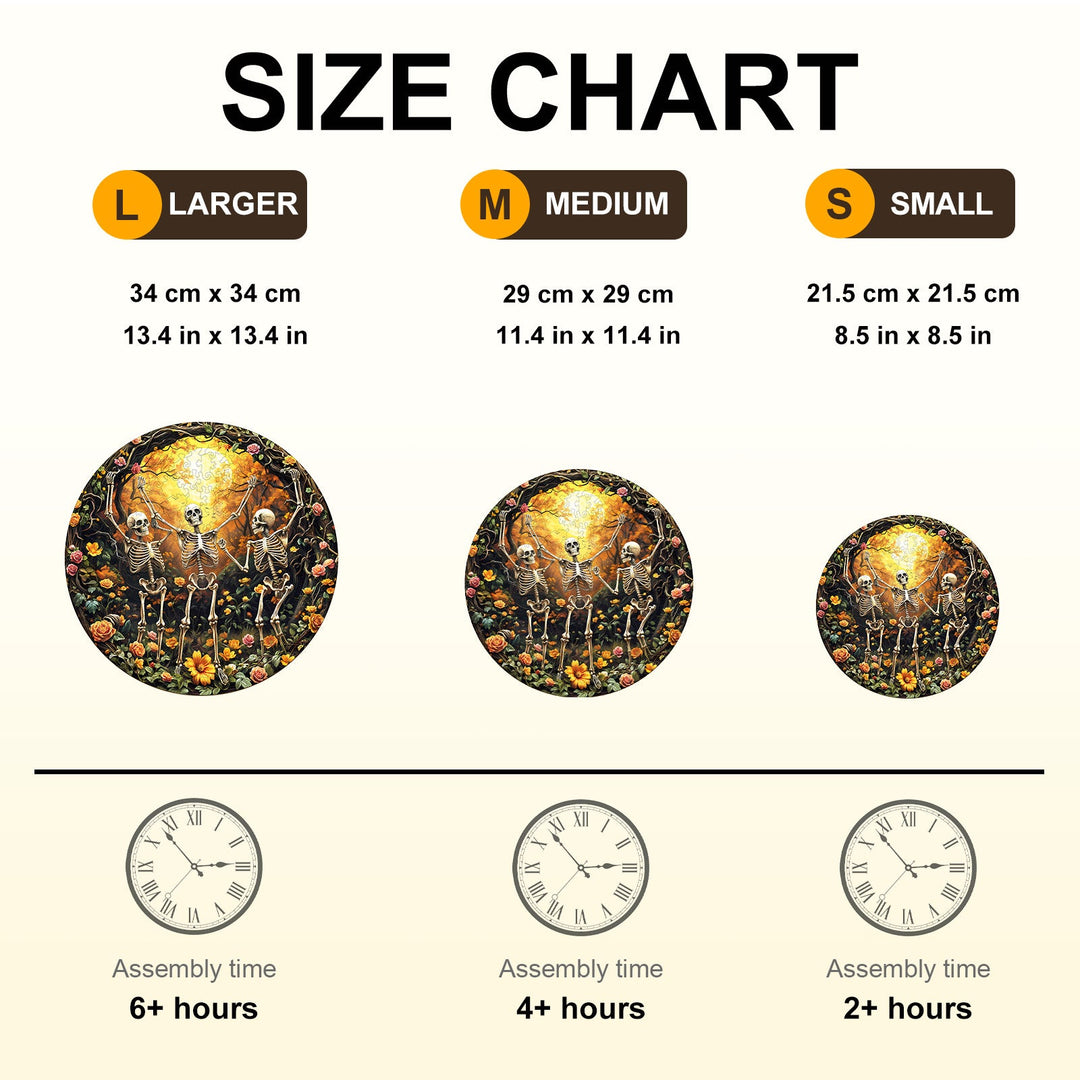 Skeleton Moon Glee Wooden Jigsaw Puzzle