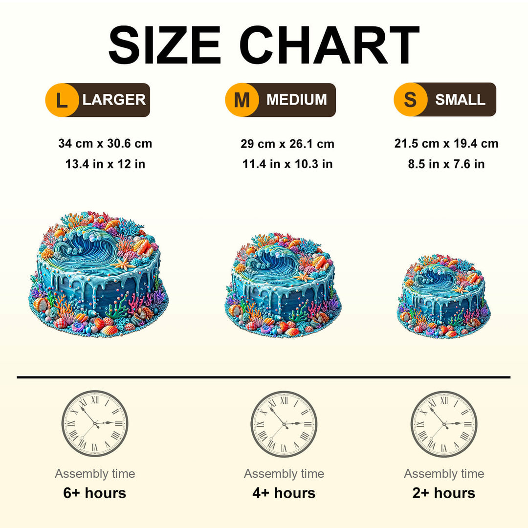 Ocean Cake Wooden Jigsaw Puzzle