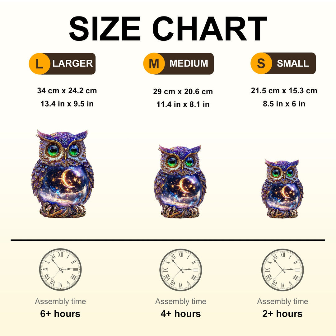 Moonlit Owl Wooden Jigsaw Puzzle