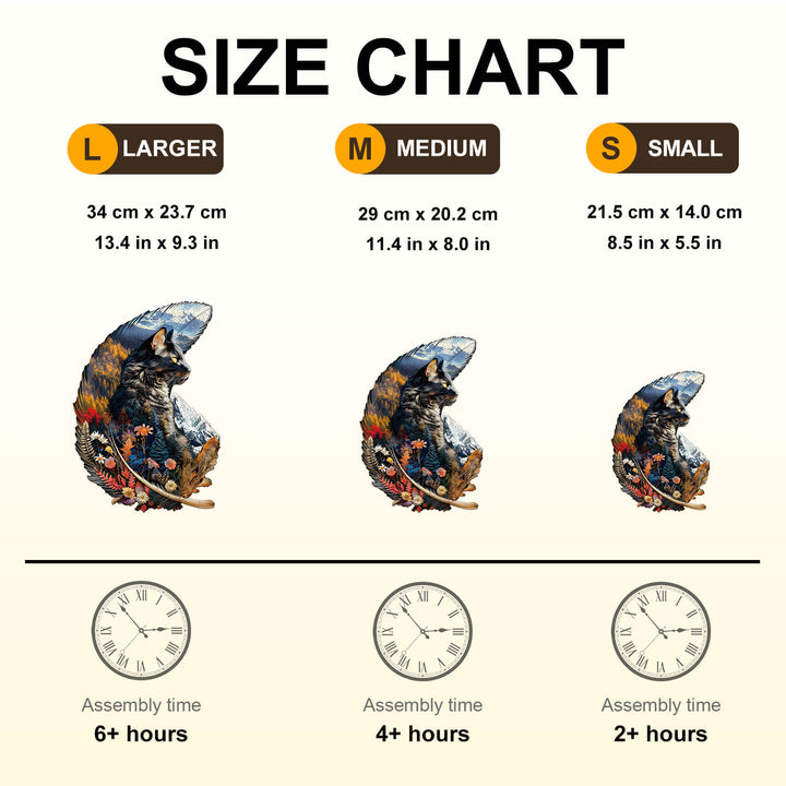 Feather Cat Wooden Jigsaw Puzzle